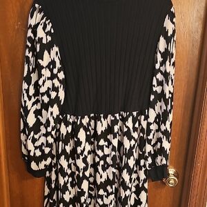 Black and White Patterned Dress